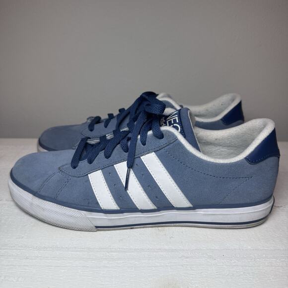 Adidas Neo Cloudfoam Mens Casual Sneakers Size 9.5 Blue Low Top Canvas - Picture 6 of 11
